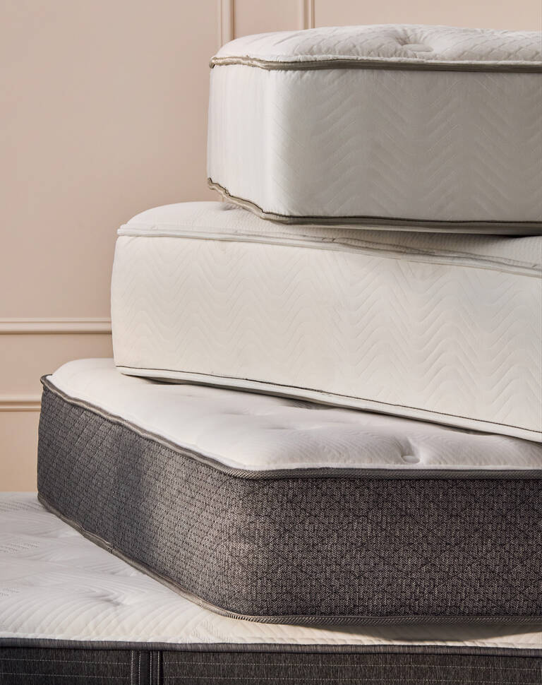 Stack of various Marriott Bonvoy Boutiques mattresses