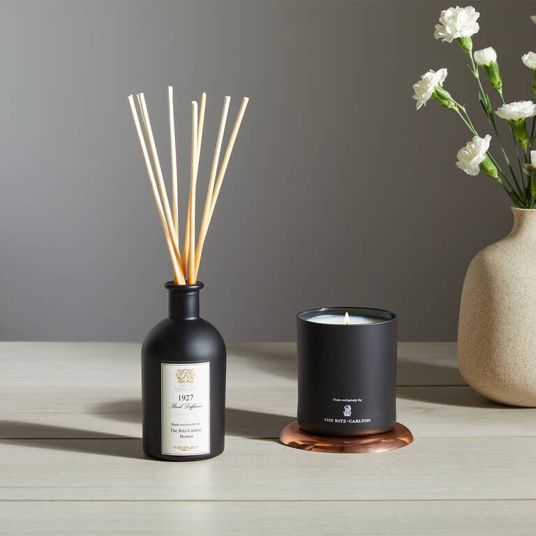 The Ritz-Carlton 1927 reed diffuser and candle