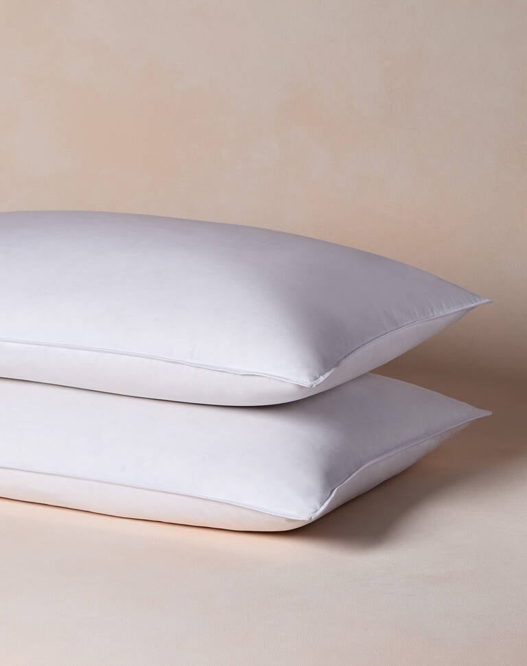 Stacked set of Marriott Bonvoy down filling pillows