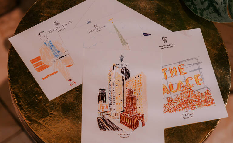 Michael McGregor x The Luxury Collection postcards