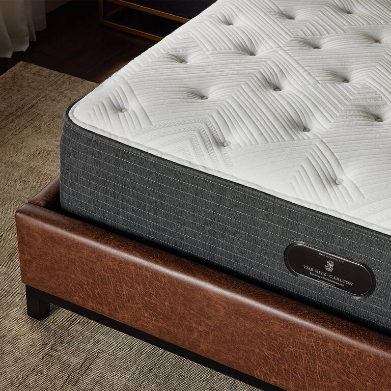Ritz-Carlton medium firmness mattress in bedroom Ritz-Carlton medium firmness mattress in bedroom