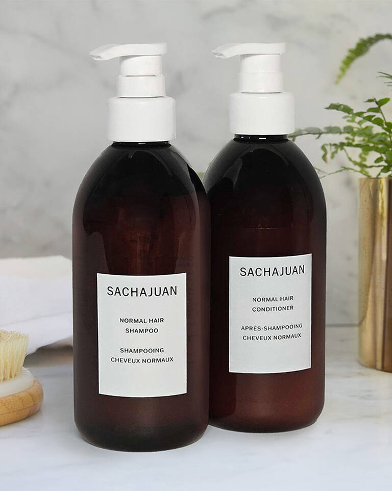 St. Regis Sachajuan haircare set shampoo and conditioner