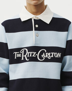 Late Checkout Light Blue/Navy Rugby Polo thumbnail number 5