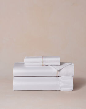 Timeless Taupe Piping Sheet Set thumbnail number 0