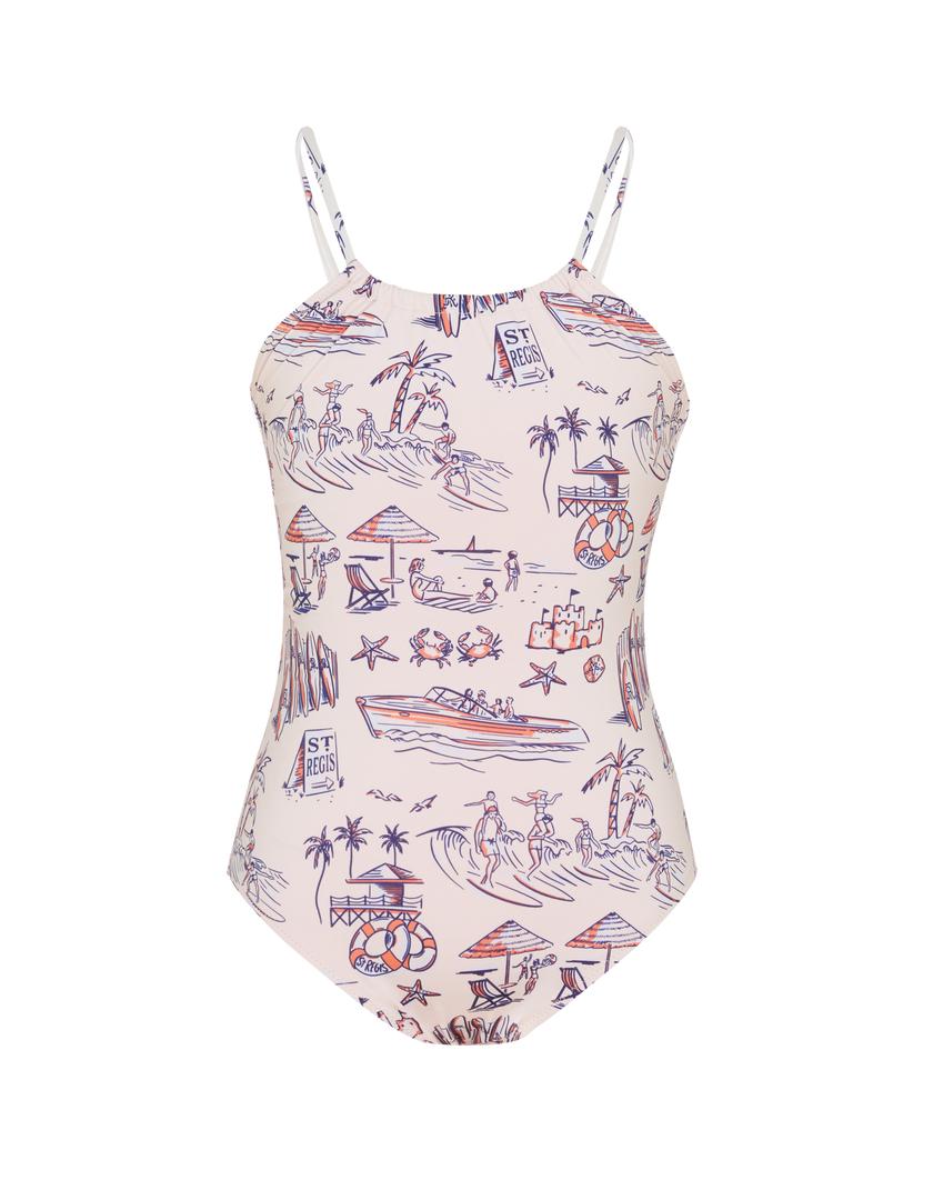 Girl's One-piece Swimsuit - Family Traditions Pattern thumbnail number 0