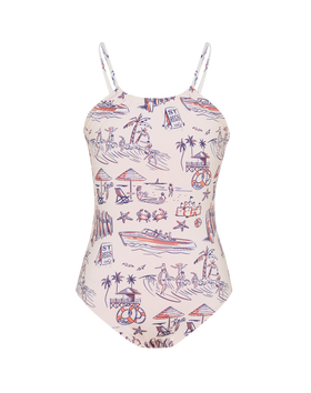 Girl's One-piece Swimsuit - Family Traditions Pattern thumbnail number 0