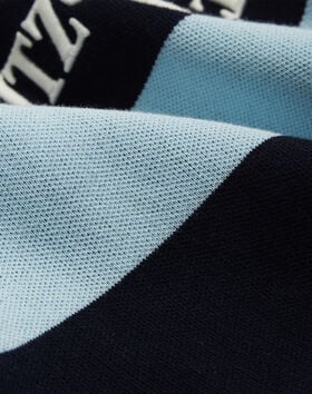 Late Checkout Light Blue/Navy Rugby Polo thumbnail number 2