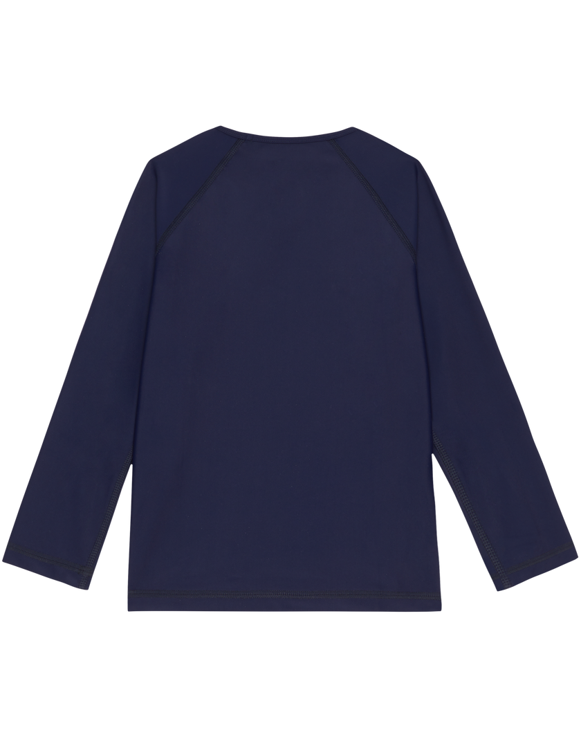 ​

Kids Long Sleeve Rashguard – Navy with Logo thumbnail number 1